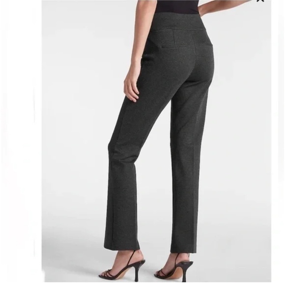 NEW Express Columnist High Waisted Knit Pull-On Gray Bootcut Pant - Picture 2 of 4